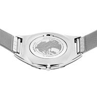 Foto de Reloj unisex ultra slim esfera y malla plateada 39mm