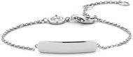 Picture of Pulsera de plata con baño de rodio con placa rectangular