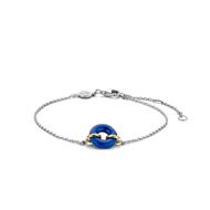 Picture of Pulsera de plata con baño de rodio y lapislázuli