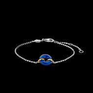 Picture of Pulsera de plata con baño de rodio y lapislázuli