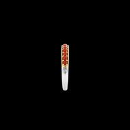 Foto de Anillo de plata con baño dorado y coral rojo