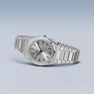 Foto de Reloj Classic plateado pulido, esfera tornasolada