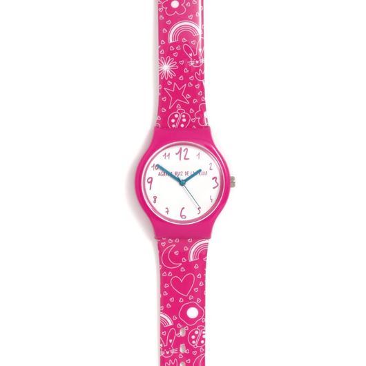 Foto de Reloj Flip fucsia estampado