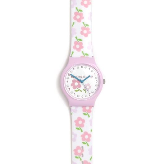 Foto de Reloj flip flores con brillantes