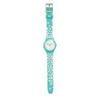 Foto de Reloj flip corazones turquesa