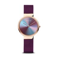 Picture of Reloj rojo tornasolado con baño de oro rosa 31mm