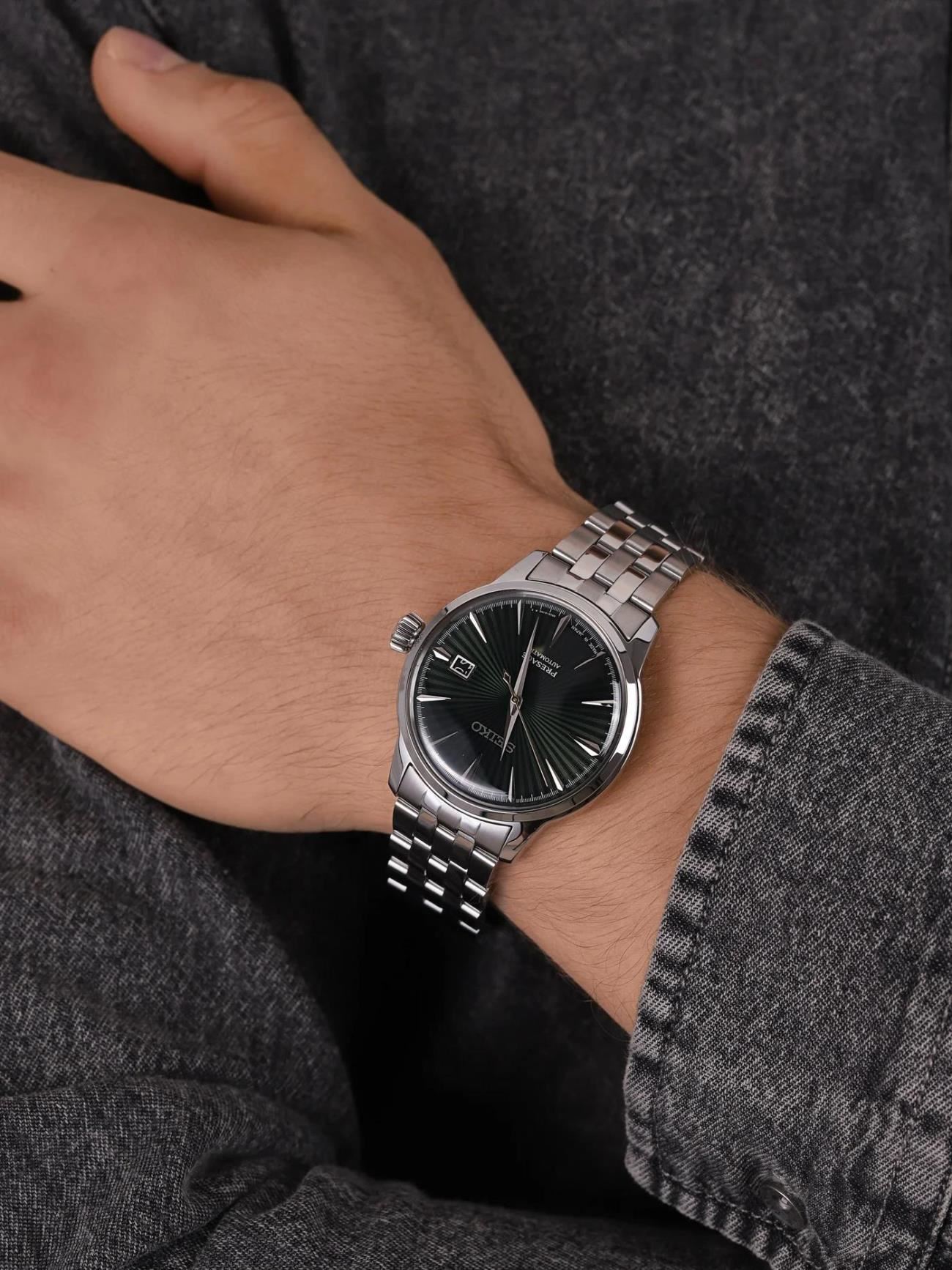 Orologio Seiko Presage Verde: Automatico, Cassa Acciaio 41mm, Bracciale In Acciaio, Vetro Hardlex - 2
