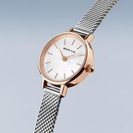 Foto de Set Reloj Bering clásico 22mm + pulsera acero y baño rose