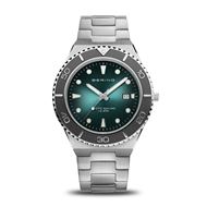 Foto de Reloj clásico verde tornasolado con bisel 40mm