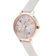 Foto de Reloj midi floral abstracto en rosa perla y oro rosa