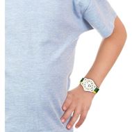 Foto de Reloj cadete rider en tonos blanco, verde y amarillo 36mm