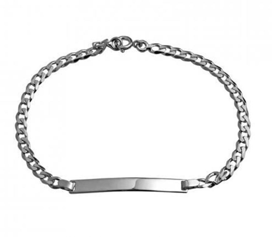 Foto de Pulsera tipo esclava de plata baño rodio