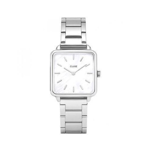 Picture of Reloj Cluse La Tétragone Acero Blanco Perla, Color Plata