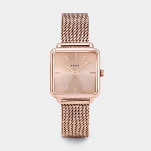 Foto de Reloj Cluse La Tétragone Malla Completa Oro Rosa