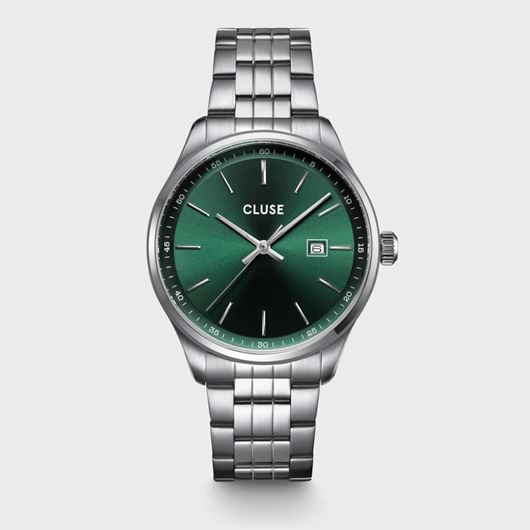 Foto de Reloj Cluse Anthéor Acero Verde, Color Plata