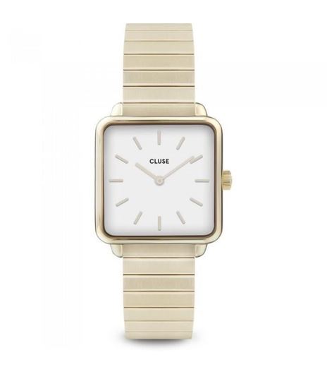 Picture of Reloj Cluse La Tétragone Single Link Gold/White