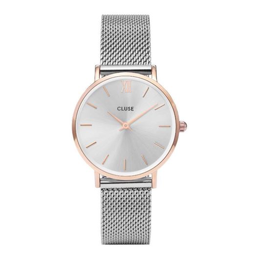Picture of Reloj Cluse Minuit plateado y rose