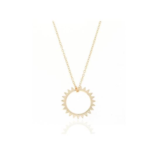 Picture of Collar Sol de plata con baño oro