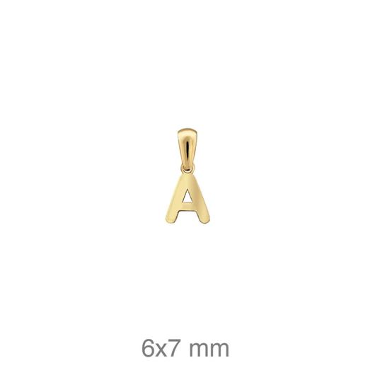 Foto de Colgante oro amarillo 18kt letra A lisa 6x7mm
