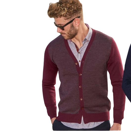 Picture of Chaquetilla de lana color burdeos abotonada