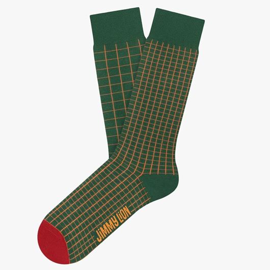 Picture of Calcetines Check verde oscuro