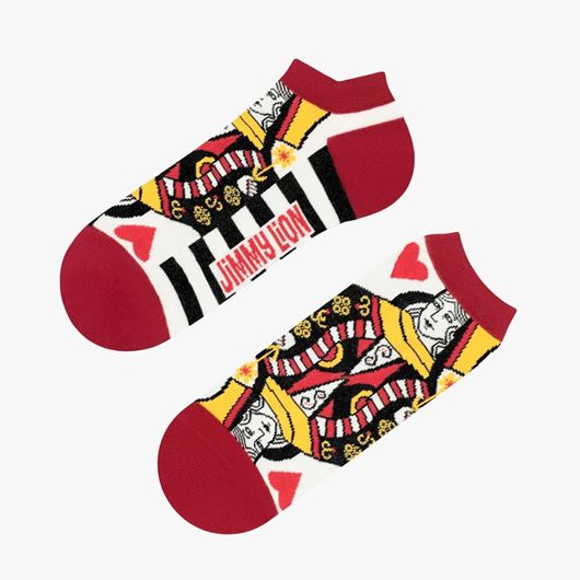 Picture of Calcetines Tobilleros Queen of Hearts blanco y negro