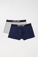 Foto de Pack 2 calzoncillos lisos azul y gris