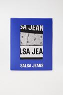 Foto de Pack 2 calzoncillos negro liso y gris con logo marca