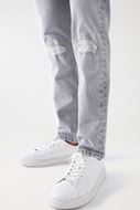 Foto de Vaqueros slim premium destroyed gris lavado