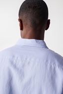 Picture of Camisa lino y algodón azul medio