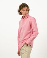 Picture of Camisa sport slim fit en microestructura de algodón rojo