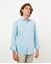 Picture of Camisa sport slim fit en microestructura de algodón azul claro