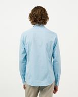 Picture of Camisa sport slim fit en microestructura de algodón azul claro