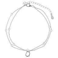 Foto de Tobillera doble de plata baño de rodio para Miscellany Charms