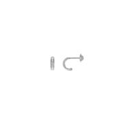 Picture of Pendientes de bebé medio aro plata rodio con circonitas