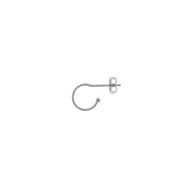 Picture of Pendiente aro suelto de plata baño de rodio 10mm