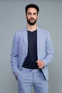Foto de Americana slim fit microestructura ceslete y dos aberturas en la espalda
