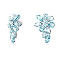 Foto de Pendientes Gema Flor color azul y baño de rodio
