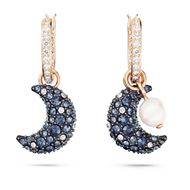 Foto de Pendientes Luna multicolor con baño tono oro rosa