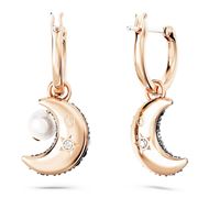 Foto de Pendientes Luna multicolor con baño tono oro rosa