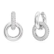 Picture of Pendientes de aro Dextera baño rodio
