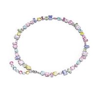 Picture of Gargantilla Gema multicolor con baño de rodio