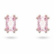 Picture of Pendientes de botón Stilla color rosa y baño tono rosa