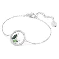 Foto de Pulsera Dellium Bambú color blanco/verde y baño rodio