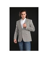 Foto de Americana regular fit cuadro vichy beige y marino