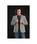 Foto de Americana regular fit cuadro vichy beige y marino