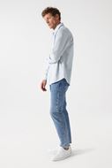 Picture of Camisa textura azul claro lisa