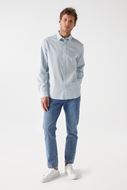 Picture of Camisa textura azul claro lisa