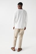 Picture of Jersey de punto fino blanco perlado