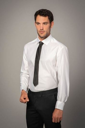 Foto de Camisa de vestir punto relieve blanco